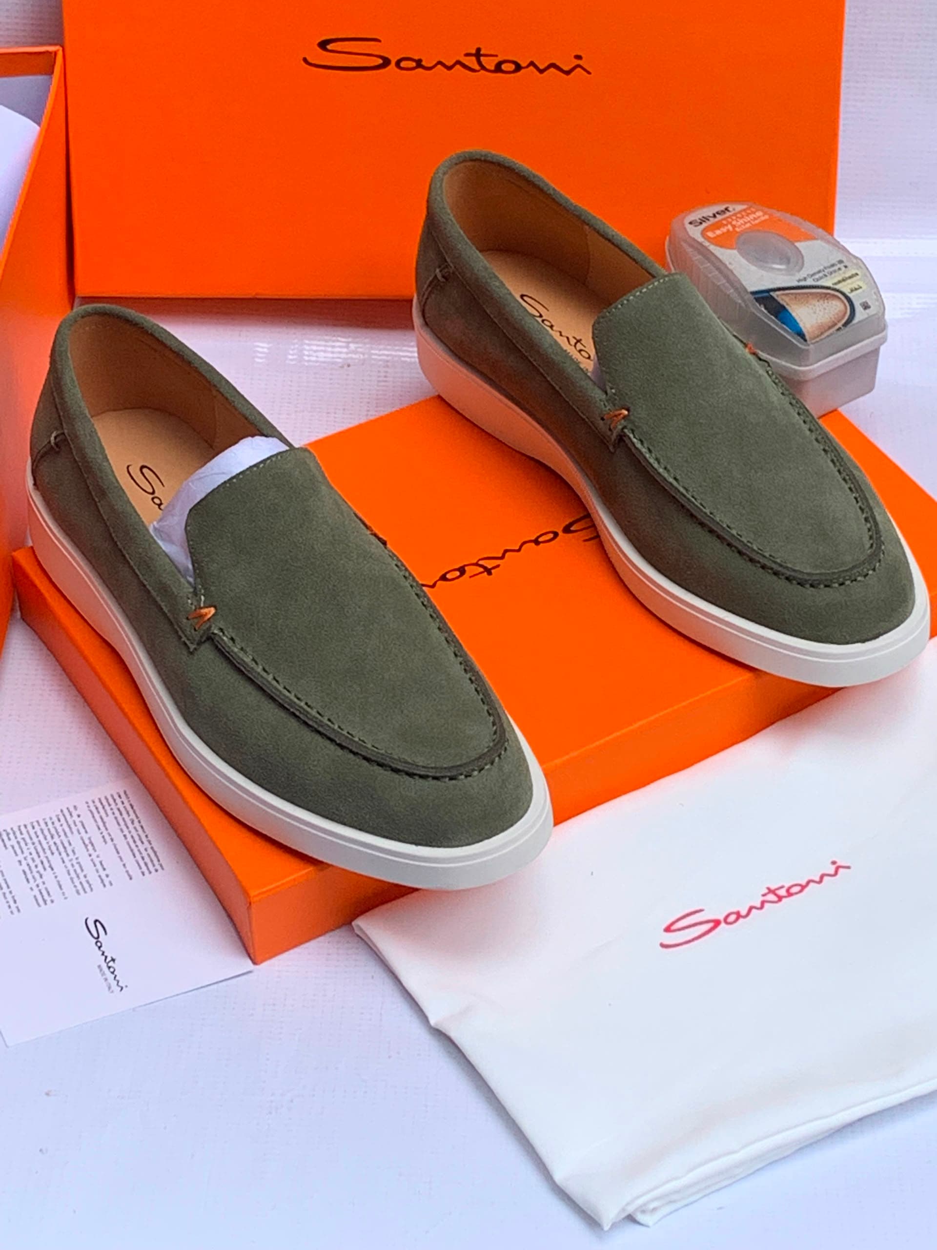 Santoni Suede Loafer