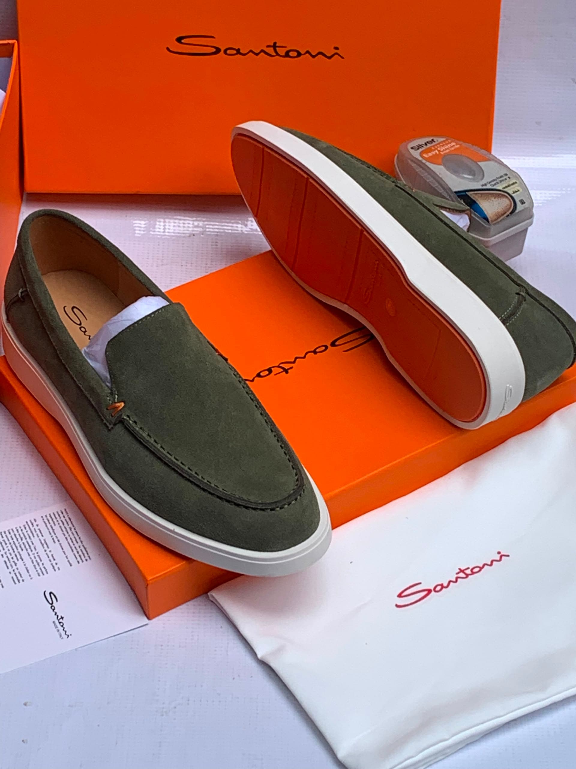 Santoni Suede Loafer