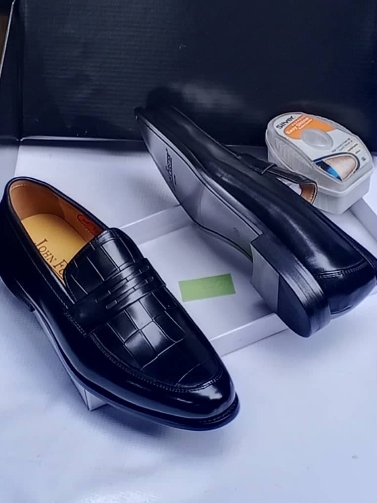 Novara Croc-Panel Penny Loafer